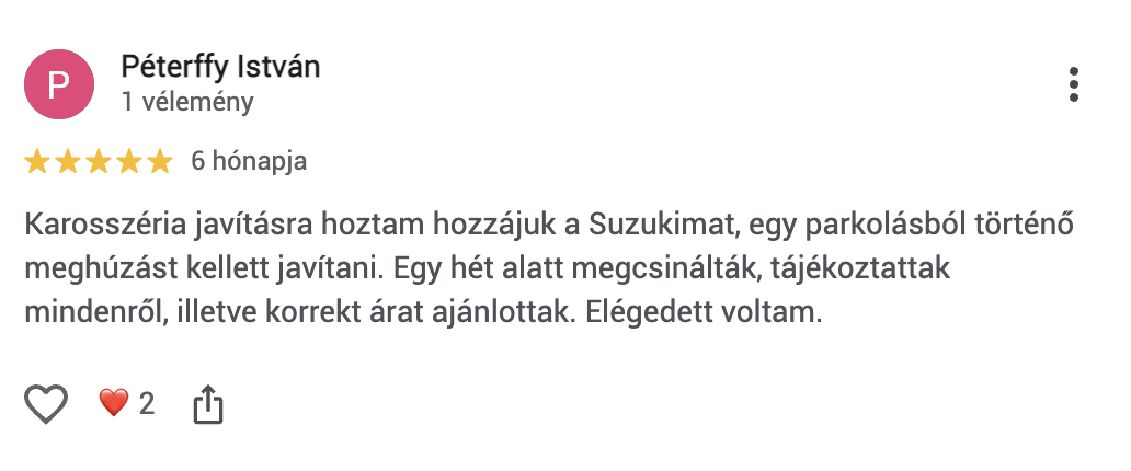 Google értékelés a Dr Car autószervizről (7)