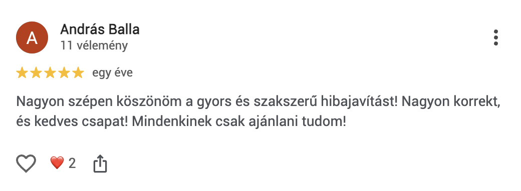 Google értékelés a Dr Car autószervizről (11)